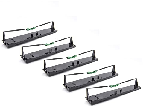 vhbw 5X Farbband Schriftband kompatibel mit Tally Genicom 5040, T 5040, T 5040 MSH-H Nadeldrucker, Bondrucker - Schwarz