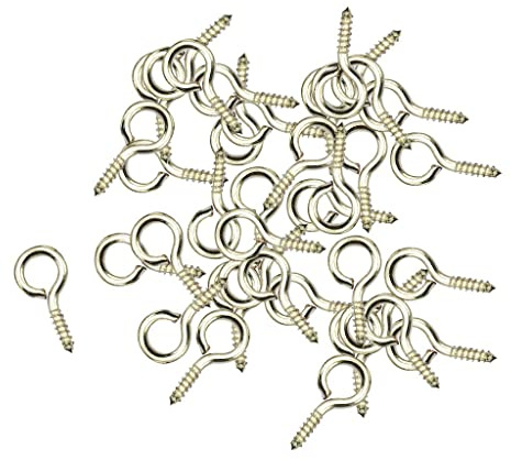 Sharplace 50 pcs Schraube Haken Sortiment Schraubhaken Ösenhaken Deckenhaken Hakenschrauben Winkelhaken