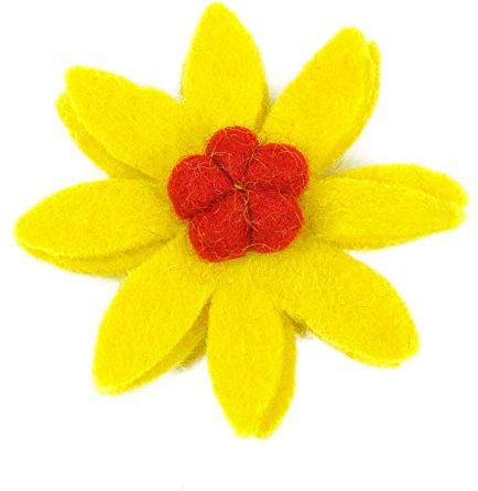 alpengoa Filzbrosche Edelweiß (one size, Gelb)