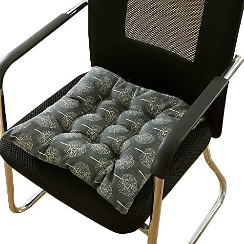 XZSBDXHH 1Pcs Dicke Bedruckte Stuhlkissen Weiche Atmungsaktive Perle Baumwolle 45x45cm Quadratische Stühle Pad Kissen Mit Krawatten Sitzpolster Büro Esszimmer Klassenzimmer Garten Outdoor (B)