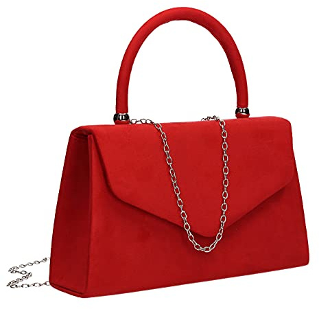 SwankySwans Kendall Clutch für Damen, Veloursleder, für Party, Abschlussball, Clutch