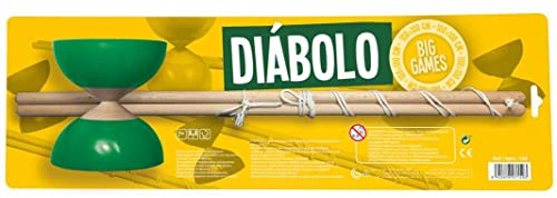 Cayro - Diábolo para Malabares con Palos de Madera - Juguete Diábolo - Acrobático - Mejora la Coordinación y el Equilibrio - Resistente