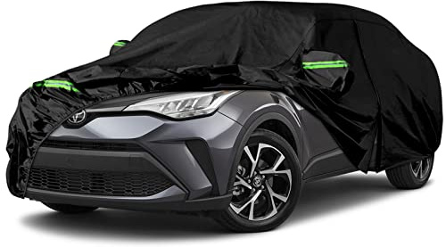 Bâche Voiture Extérieur Compatible avec 2016-2025 Toyota C-HR Hatchback, Complète Housse Protection Voiture Étanche Respirante avec Fermeture éclair de Porte et Bandes Coupe-Vent