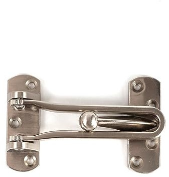 AyeVision Door Latch Bolt Safety Zincalloy Security Auxiliary Front Door Lock Gate Latches with Swing Bar (1, Silver)