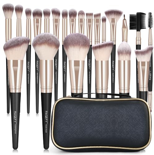 Makeup Brushes 22Pcs Professional Makeup Brush Set Blending Foundation Powder Blush Concealers Eyeshadow Eyebrow Eyeliner Brushes Premium Synthetic Make up Brushes Set with Brush Bag