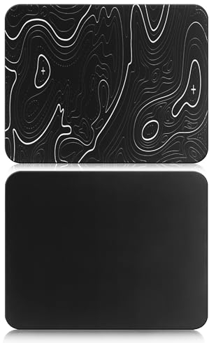 HoYiXi Lot de 2 Tapis de Souris XXL Mouse Mat 270 x 210 x 3MM,Texturée Résistant à Usure Lavable,Mouse Pad avec Base en Caoutchouc antidérapant,Convient pour la Maison et Le Bureau,Noir