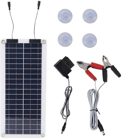 Chargeur solaire de batterie de voiture, chargeur solaire goutte à goutte - Chargeur de batterie lent de 100 W résistant à l'eau, maintien d'énergie du panneau solaire à double sortie pour voitures,