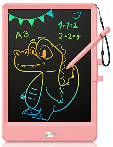 KOKODI Pizarra Mágica LCD de 8,5 Pulgadas – Brillante y Colorida, Juguetes Reutilizables para Niños a Partir de 3 Años, Ideal como Regalo de Cumpleaños y Pascua para Niñas y Niños (Rosa)