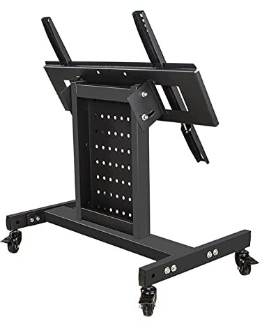 Height Adjustable Rolling Mobile TV Cart for 32 75 Inch LED LCD Flat/Curved Screen TVs Max 600x400mm