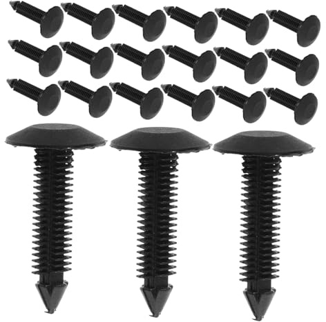 LALADEFIEE Clips de Fixation Plastique Noir Lot de 100 Résistants à Poussière et Polyvalents pour Panneaux de Porte et Toit, Adaptés aux Réparations Automobiles