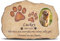 ZHUNYSU Piedras conmemorativas de mascotas para perro y gato, piedra de lápida de perro personalizada, marcador de tumba de gato, huellas de patas, regalo de pérdida de mascotas (huellas de mascotas +