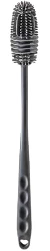 Baby Bottle Brush, 32cm Silicone Bottle Brushes, Long Handle Soft Baby Bottle Cleaner Brush for Cleaning Bottles, Glass Cup, Thermoses, Sports Bottle, Vase Glassware(Grey)