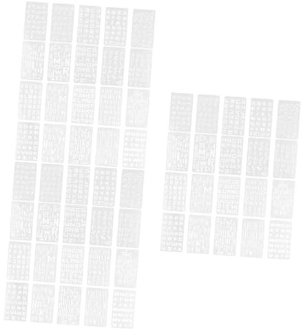 NUOBESTY 3 Sätze Malvorlage Buchstabenschablonen Buchstaben Schablonen Alphabet-schablonen Schablonen Zum Zeichnen Sprühschablonen Für Den Haushalt Dekorative Malschablonen 20 Blätter * 3