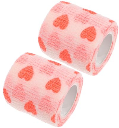 BESTonZON 2stücke Selbsthaftende Elastische Bandage Für Haustiere Für Hunde Katzen Und Pferde Wundschutz Und Mit Herzen