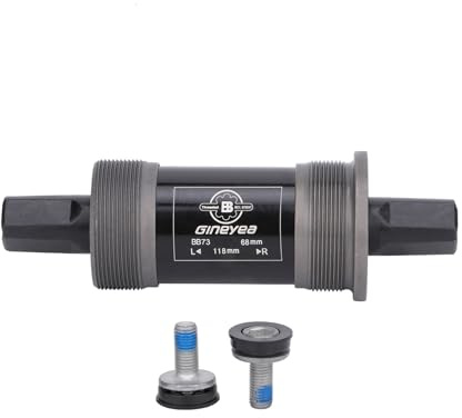 ENGWE MTB Pédalier carré Conique pour vélo de Montagne/VTT/Route/Fat Bike, carré en Option BSA 68 mm x 110,5/113/118/120/122,5 mm (68 x 118 mm)