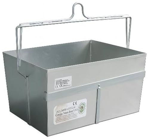 Cesta per montacarichi, Made in Italy - Cesta in Acciaio Zincato per Paranco – Baule Porta Attrezzi da Lavoro per Uso in Cantiere Edile (67x52x32 cm)