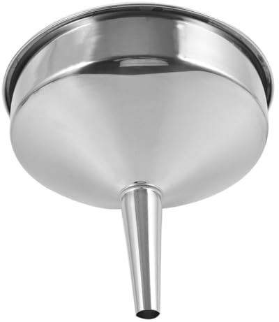 BRIGHTFUFU Embudo Grande de Acero Inoxidable Reforzado para Aceite y Líquidos Industriales Boca Ancha para Transferencia Reutilizable para Coches y Camiones