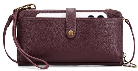 befen Genuine Leather Crossbody Bags for Women Small Handbags Women | Real Leather Cross Body Bag Women Small Phone Bag RFID Shoulder Bags Women Handbags Clutch Bags for Ladies with 2 Straps