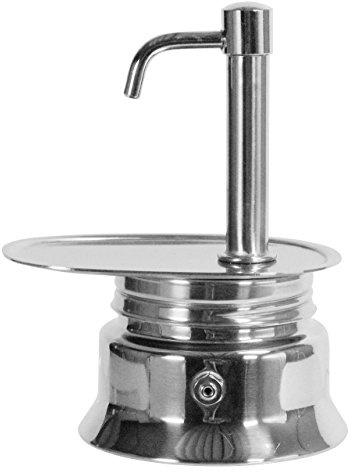 Bialetti Espresso Kaffeekanne 1 Auslauf 1 Tasse, Edelstahl, Grau
