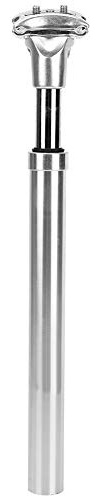 Keenso Fahrrad Sattelstütze, Fahrrad Hydraulik Sattelstütze 27,2 mm / 31,6 mm Suspension Sattelstütze Fahrrad Öldruck Stoßdämpfer Sattelstütze für Mountainbike, Rennrad (27,2mm-Silber)