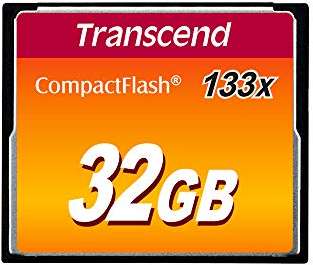 Transcend Tarjeta de Memoria CompactFlash 133 32GB (CF Card) hasta 50/20 MB/s, Compatible con Modo de Transferencia Ultra DMA 4 con MLC NAND Flash, Ideal para DSLR Básicas - TS32GCF133
