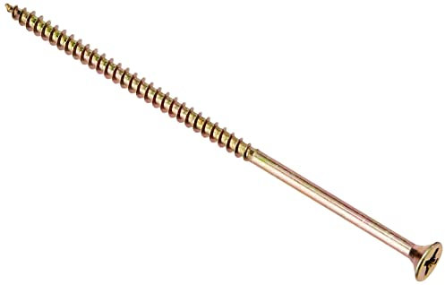 ForgeFix Multi-Purpose Single Thread Screws | 5.0 x 120mm | Zinc Yellow Passivated | Box 100