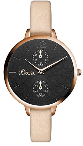 s.Oliver Damen Analog Quarz Armbanduhr