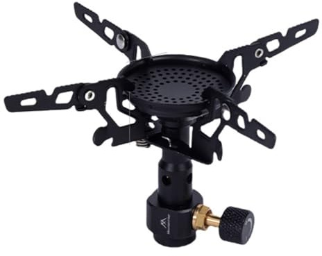 LCTM Estufa de Gas para Camping y Senderismo Cocina Portátil con Placa y Parrilla Quemador de Alto Rendimiento con Encendido Piezoeléctrico Compatible con Cartuchos de Isobutano Ideal B