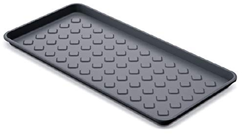 rg-vertrieb Schuhtablett 71x35x3,3 cm Schwarz | Schuhwanne & Abtropfschale Kunststoff | rutschfeste Unterlage für Schuhe, Pflanzen & Haustiere | Robuste Schmutzfangmatte