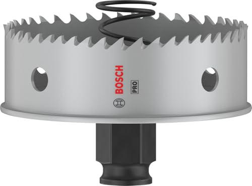 Bosch 1x PRO Sheet Metal Power Change Plus Hole Saw | for Stainless steel sheets, Steel sheets, Ø 79 mm, Professional Accessory Drill Driver