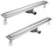 Canalina per doccia italiana con sifone, a pavimento, in acciaio inox; diverse misure disponibili (40-100 cm).