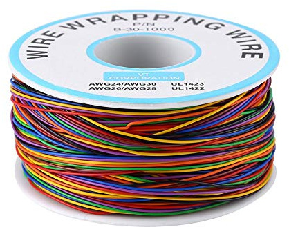 Elektronik Kabel, P/N B-30-1000 300V 280m 8-Draht Bunte Isolierwickel Kupferkabel, 0,05 mm² Verzinnter Kupferdraht Testkabel für Laptop, Motherboard, LCD Display, Steckbrett