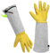 Gartenhandschuhe für Damen/Herren, Arbeitshandschuhe, Leder, Gartenhandschuhe, Geschenk, Gartenarbeit, Werkzeuge, Schnittschutz, Handschuhe für Rosen, stachelig, Gartenarbeit, langer Gartenhandschuh