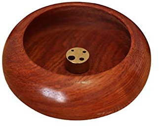 Wooden Incense Burner Bowl Incense Sticks Holder Ash Catchers for Home Office Club Yoga Teahouse