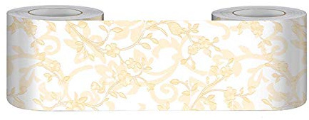 Tapetenbordüre, selbstklebend, gelb, 5 x 500 cm, Wandbordüre, zum Abziehen und Aufkleben, für Zuhause, Decke, dekorative Bordüre für Badezimmer, Wohnzimmer, Küche