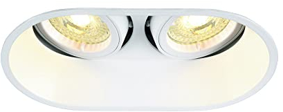 SLV Deckeneinbauleuchte HORN/Spot, Fluter, Deckenstrahler, Deckenleuchte, Einbau-Leuchte LED, Innen-Beleuchtung / GU10 25W weiß