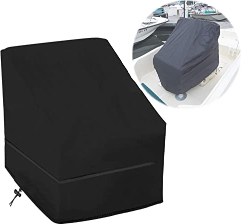 Schleuder Bootskonsolenabdeckung, 420D Bootsschutzabdeckung mit UV-Beschichtung, wasserdichte Abdeckung zum Schutz (Large-117 * 102 * 114.5cm,Nero)