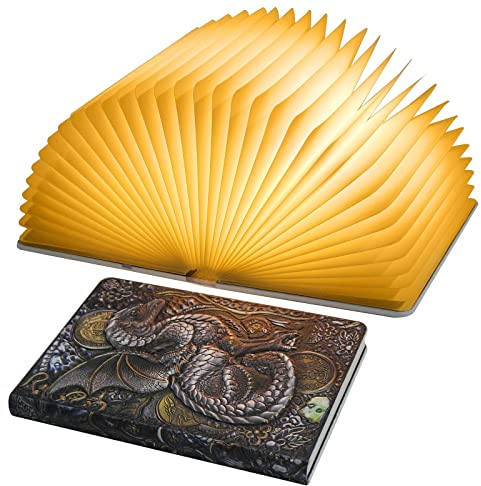 QXMGCBOK Faltbare Buchlampe,Book Light aus Dreidimensional Geprägtem, Led Ladung Leuchtendes Buch,Deko Licht in Jugendzimmern