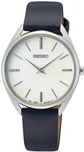 Seiko Damen-Uhr Quarz Edelstahl mit Lederband SWR079P1