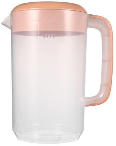 UPKOCH Botella Grande Para Agua De 4L Con Tapa Y Medidor Jarra PláStica Transparente Con Asa ErgonóMica Resistente Al Calor Ideal Para Bebidas Frías Té Zumo Y Uso En Picnic O Cocina