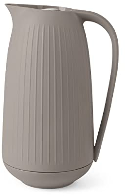 Kähler Design Hammershøi Isolierkanne 1L in der Farbe: warmes grau, aus Kunstoff und Glas, Volumen: 1 Liter; Höhe: 23,5 cm; Ø 12,5 cm, 693109