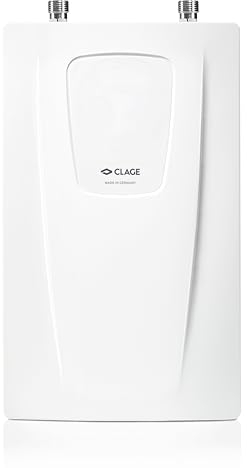 CLAGE CDX11-U elektronischer Kompakt-Durchlauferhitzer für die Küche, 11kW 400V, schlankes Design zur Untertischmontage, VDE-GS geprüft, 2400-26613