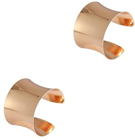 SOIMISS 2 Stück Armband-Armreifen Für Mädchen Goldenes Armband Goldene Armbänder Breite Handgelenksmanschetten Offener Armreif Armreif Aus Metall Armreif Aus Punk-Armreif