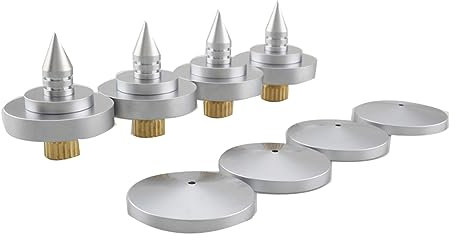 Kahdsvby 4 Pezzi Altoparlante Spike Piedi Isolamento Cono Platino Amplificatore Hi FI Altoparlante Supporto Piedi Pad