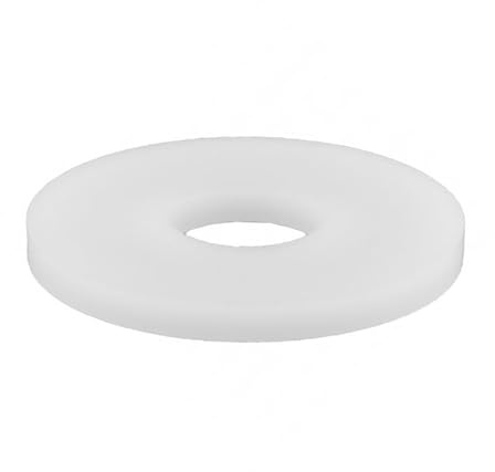 Unterlegscheiben M4 Kunststoff Polyamid Blank (Weiß) - DIN 9021 - Beilagscheiben - U-Scheiben - Flache Unterlegscheiben (Große: M4; Menge: 50 St.)