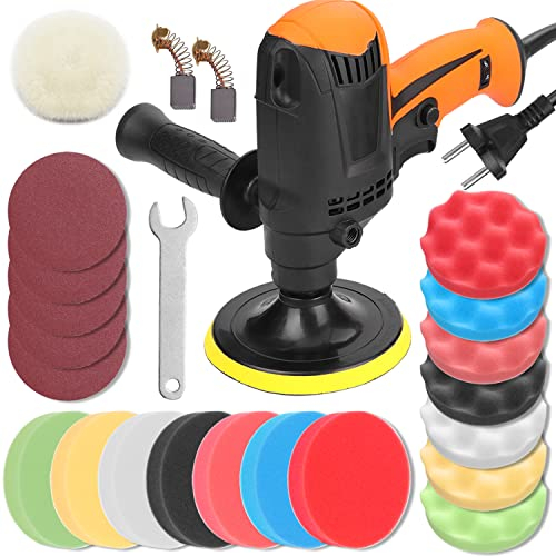 Lucidatrice per auto,Mulcort 980W Lucidatrice elettrica a sei marce multifunzione a velocità regolabile, lucidatrice elettrica, strumento di lucidatura di mobili per automobili