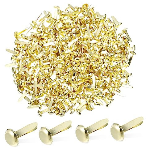 STOBOK Sulies Runde 8 X 17 Mm Goldfarben 300 Stück Metallverschlüsse Für Papierbasteleien Scrapbook