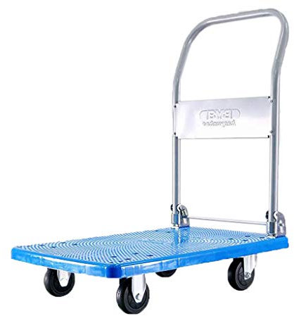 TETEOLALA Karren, Plattformwagen, Handwagen, zusammenklappbarer LKW-Wagen, robuster Flachbett-Transportwagen, Lager, Büro, Garten/a