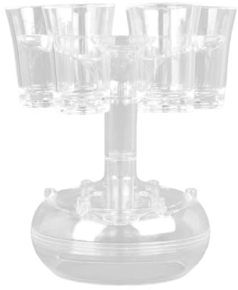 Dispenser per bicchierini in acrilico in finto – Dispenser in acrilico – Dispenser per 6 bicchieri per vino, birra, whisky, caffè, tè