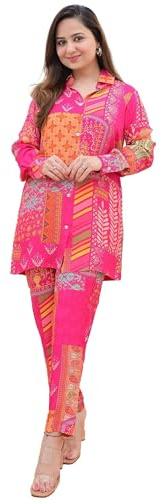 Aashita Creations Women Ethnic Kurta Set | Batik Printed Top & Pant Set | Kurta Set for Women | Co-Ord Set_167